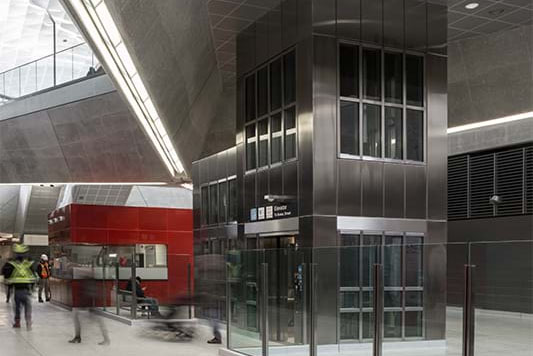 Steel Curtain Wall System Sheds Light on Toronto's New Subway Station